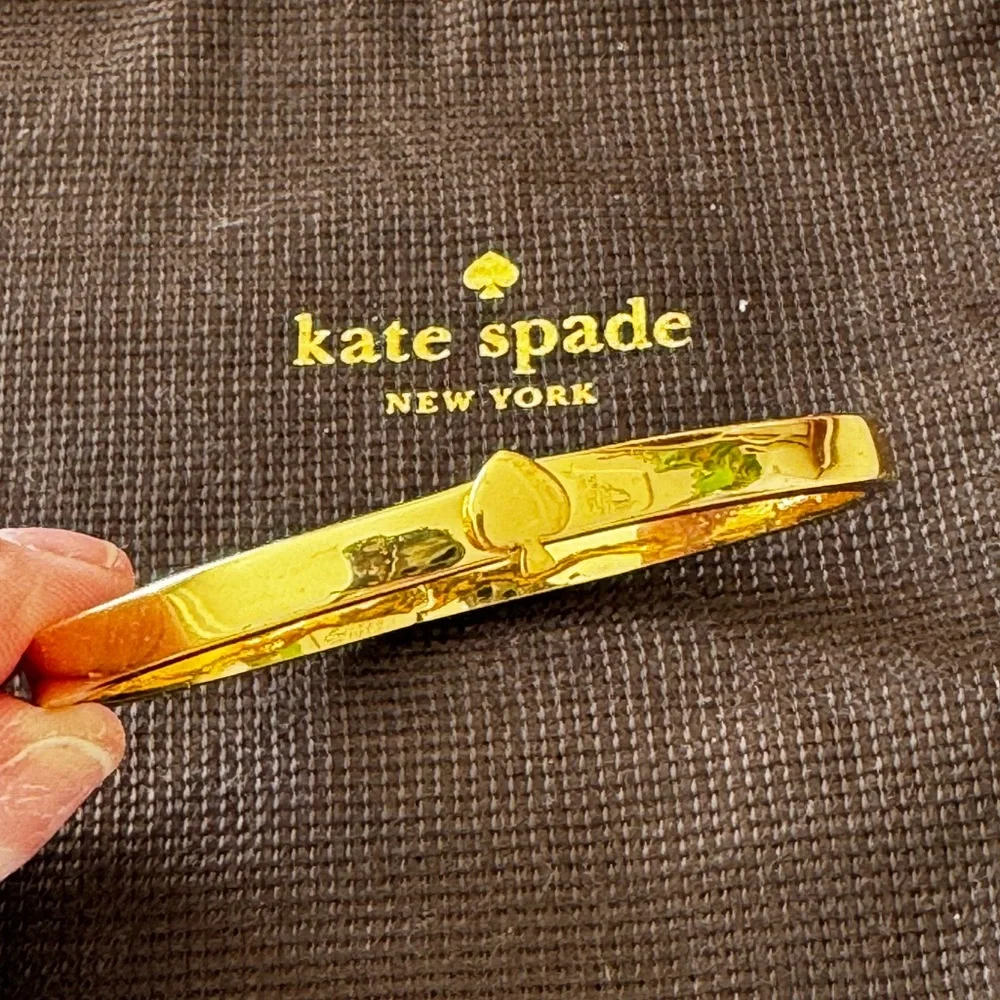 Kate Spade Gold Hinged Bangle Bracelet - Picture 3 of 6